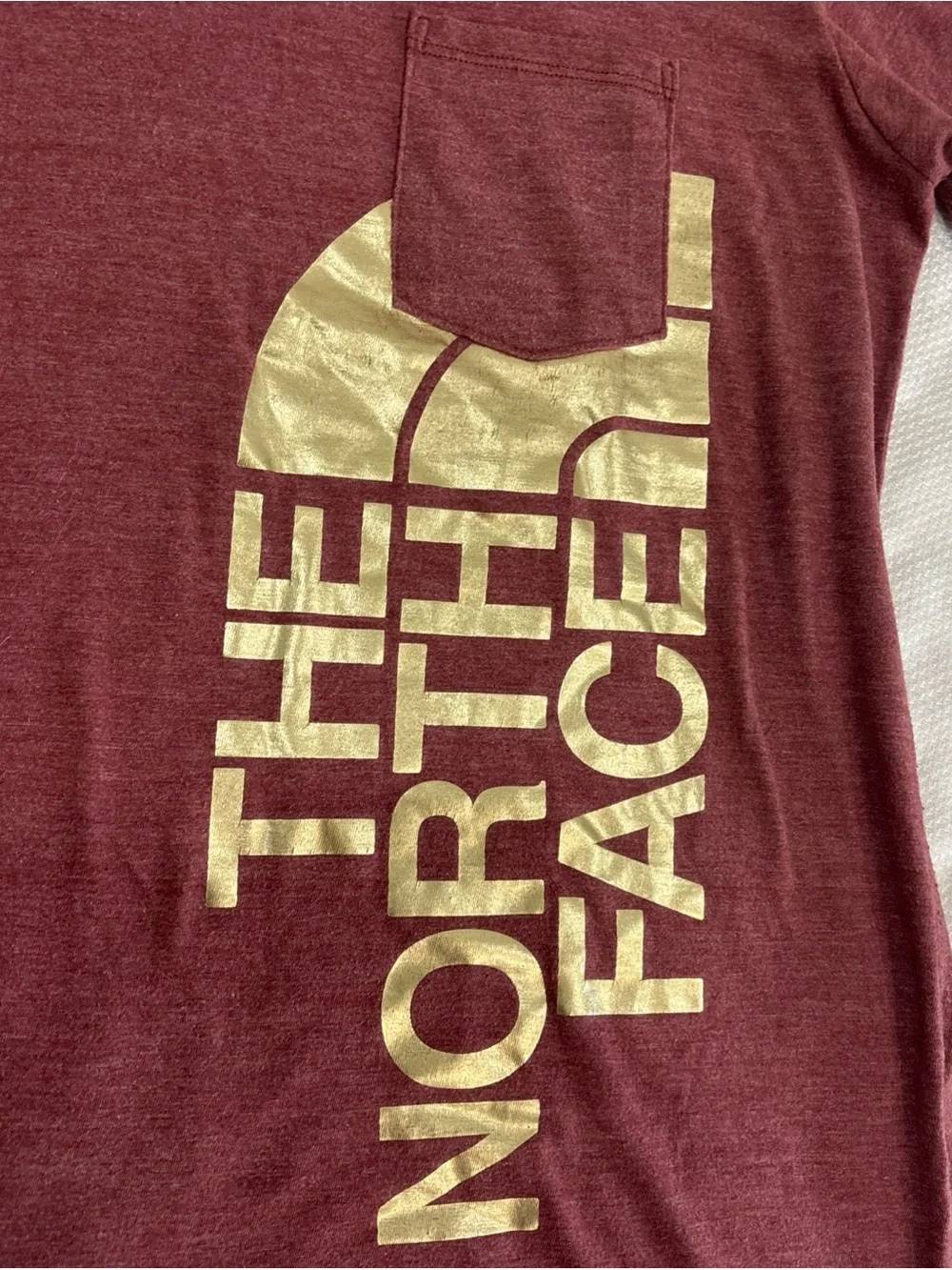 The North Face Gold Logo Short Sleeve Classic Fit Top Women’s Large Soft T-shirt - Picture 2 of 5